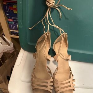 Charlotte Russe Beige Strappy Sandals